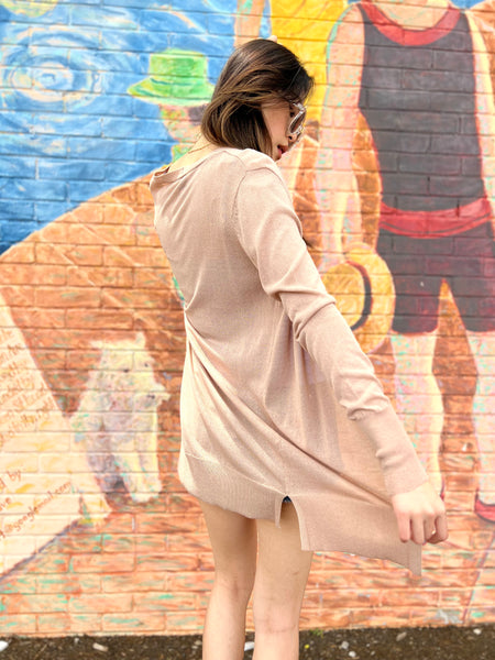 GERALD TAN MESH OPEN CARDI