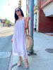 PALE PINK SILK LINED MAXI