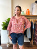 TASSLE BLOUSE RASPEBERRY FIELDS