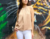 BODA TAN WAFFLE CREPE HIGH NECK