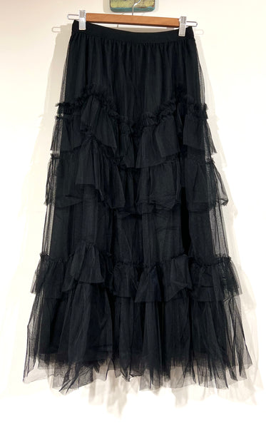 THELMA & LOUISE BLACK MID TULLE SKIRT