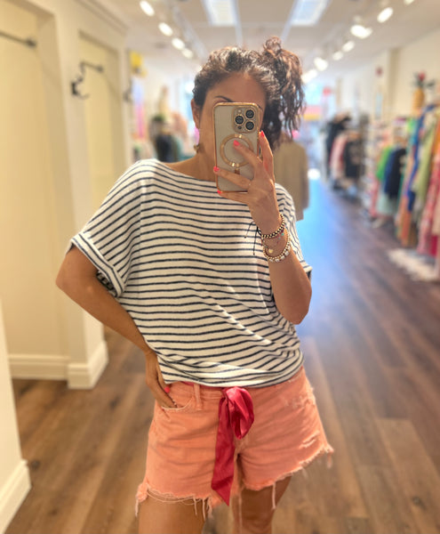 TENNIS CLUB STRIPE HACCI TOP