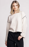 JOELLE OAT WHIP STICH SLEEVE SWEATER