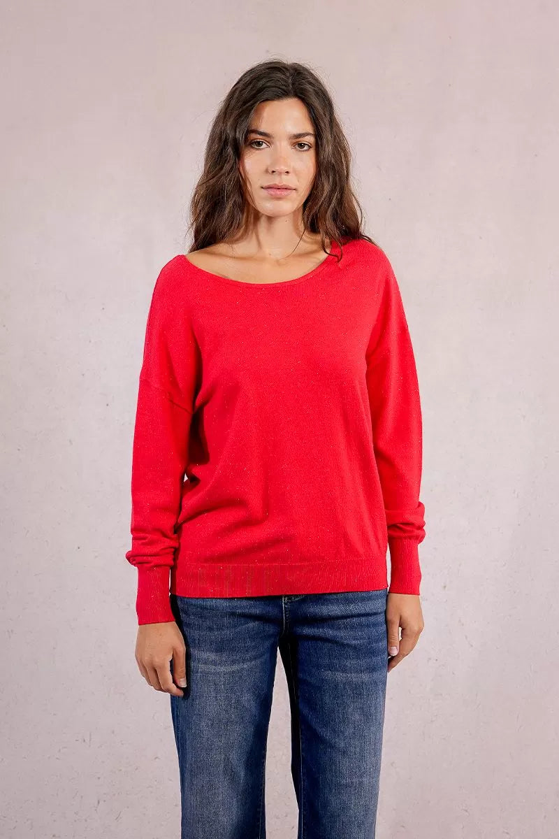 RED BOW BACK SW W/GOLD FLEX