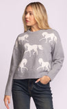 MEADOW GREY HORSE SWEATER