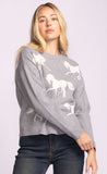 MEADOW GREY HORSE SWEATER