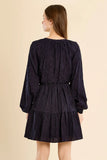 MIDNIGHTS JACQUARD CINCHED TIER DR