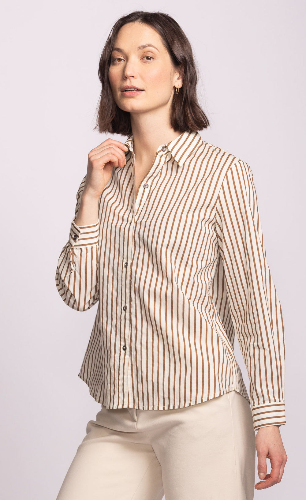 SAPPH STRIPE BUTTON DOWN