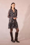 AMALIA PAISLEY L/S MINI DRESS