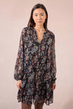AMALIA PAISLEY L/S MINI DRESS