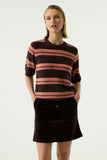 CHOCOLATE CORAL GOLD STRIPE EYELASH S/SL