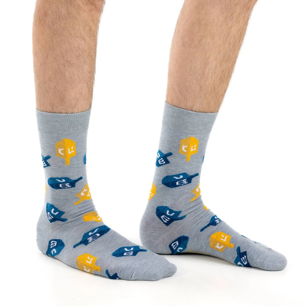 MENS HANUKKAH DREIDEL SOCKS