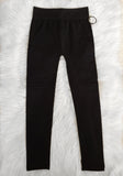 BAMBOO VINTAGE BLACK FLEECE LINED LEGGINGS - LOUNGEWEAR