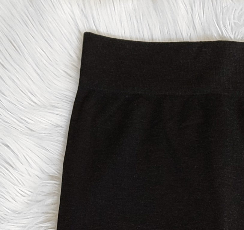 BAMBOO VINTAGE BLACK FLEECE LINED LEGGINGS - LOUNGEWEAR