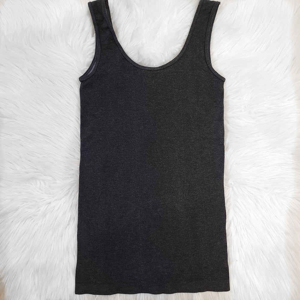 DBL HEATHER BLK TANK