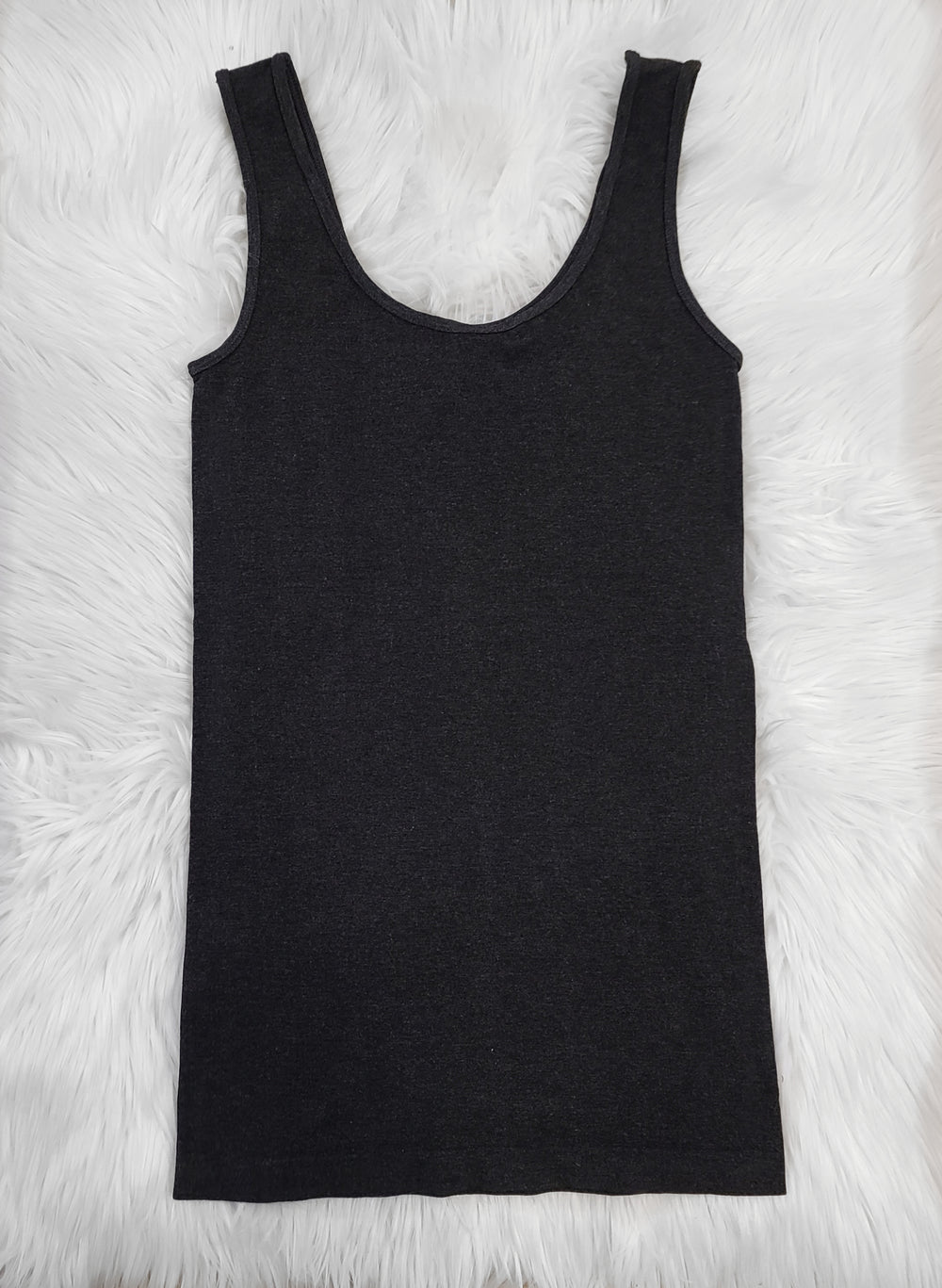 DBL HEATHER BLK TANK