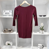 BACK OF CEST MOI BORDEAUX 3/4 SLV TOP