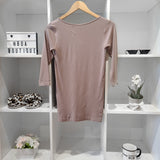 BAMBOO TAUPE 3/4 SLV TOP - LOUNGEWEAR