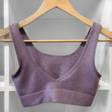 RIB BAMBOO SPORT MAUVE BRA