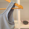 RIB BAMBOO SPORT LIGHT BLUE BRALETTE