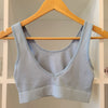 RIB BAMBOO SPORT LIGHT BLUE BRALETTE
