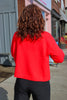 DINA CHERRY COLLAR VNECK SW