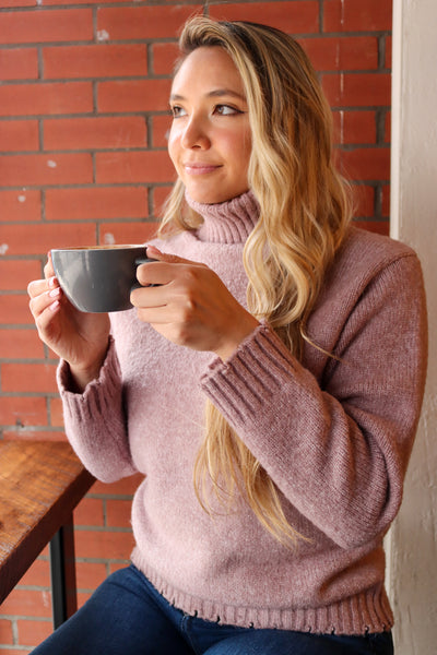 COOBA DUSTY PINK MELANGE TNECK