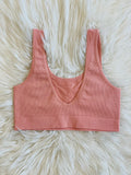 RIB BAMBOO BLUSH SPORTS BRA REVERSIBLE (4509452206141)