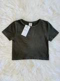 CROP BAMBOO TEE OLIVE (4509451747389)