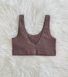 RIB BAMBOO MOCHA SPORTS BRA REVERSIBLE (4513057407037)