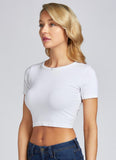 BAMBOO T CROP WHITE