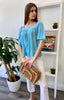 TOWNSEND SKY BLUE SQ NECK TOP