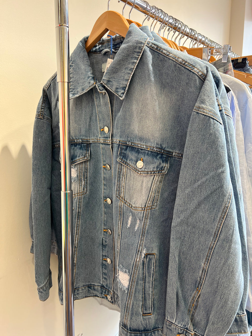 Mid wash denim deals jacket