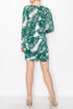 LONG SLEEVE SEXY GREEN TROPIC PRINT DR