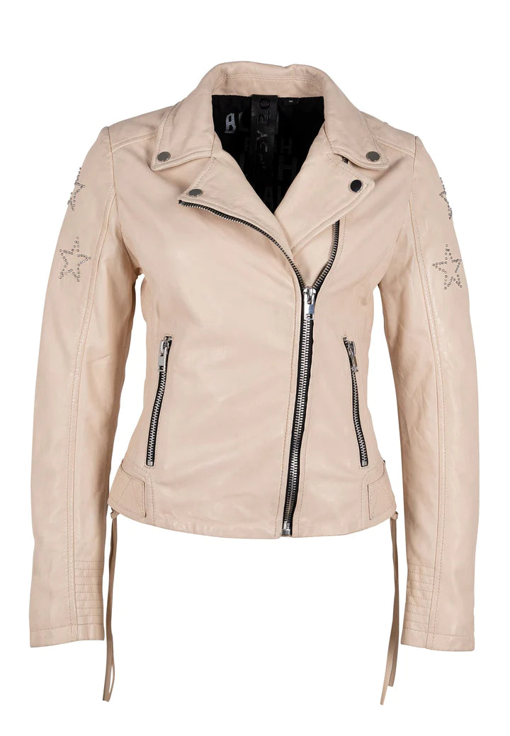 WANA WHITE STAR STUDDED LEATHER JACKET Sustainable Fashion Boa