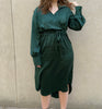 HUNTER SATIN BLOUSE DR CURVED HEM