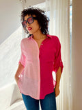 AAKAA 2TONE PINK BLOUSE