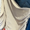 TAN ROUCHED ONE SHOULDER