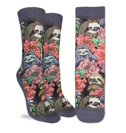 FLORAL SLOTH SOCKS